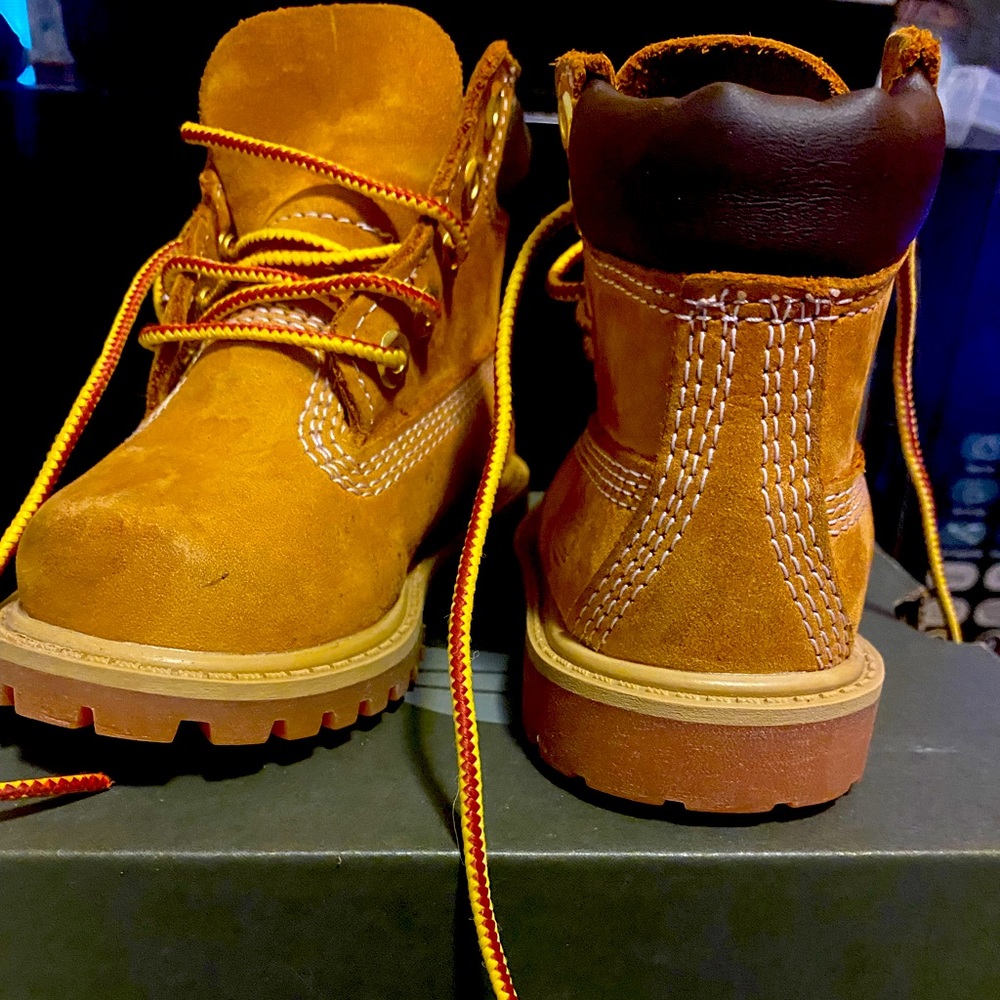 Slightly worn timberland boots for toddlers